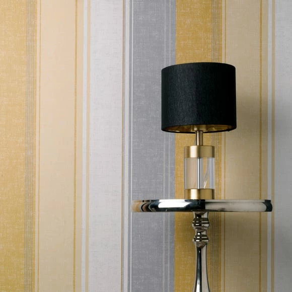 Dunelm Ellis Stripe Ochre Wallpaper 3 Dunelm Ellis Stripe Ochre Wallpaper