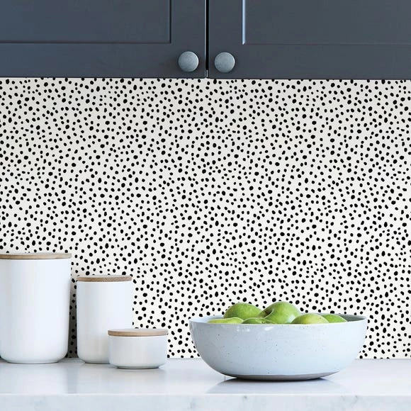 Dottie Black And White Self Adhesive Wallpaper 3 Dottie Black And White Self Adhesive Wallpaper