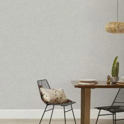 Dunelm Luna Dove Grey Wallpaper