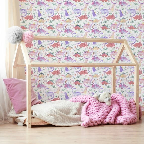 Dunelm Dinosaur Pink Wallpaper 3 Dunelm Dinosaur Pink Wallpaper