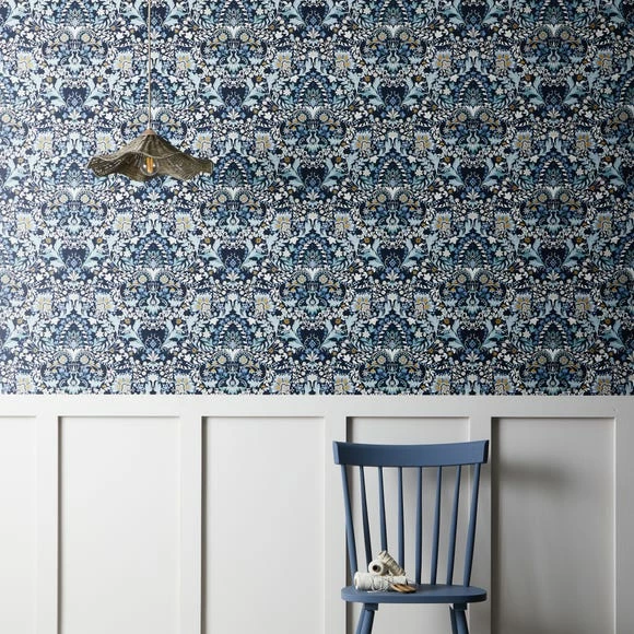 Dunelm Hardwick Blue Wallpaper 5 Dunelm Hardwick Blue Wallpaper - Image 3
