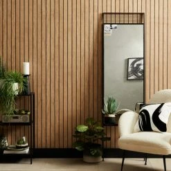 Dunelm Wooden Panel Natural Wallpaper