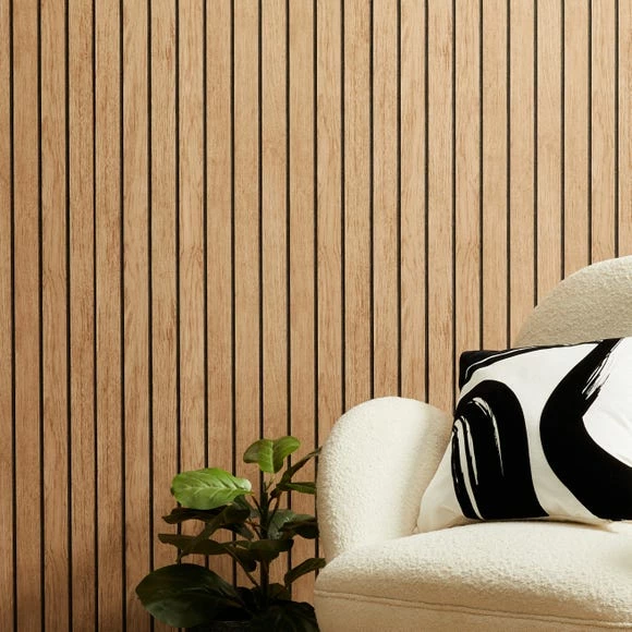 Dunelm Wooden Panel Natural Wallpaper 6 Dunelm Wooden Panel Natural Wallpaper - Image 4