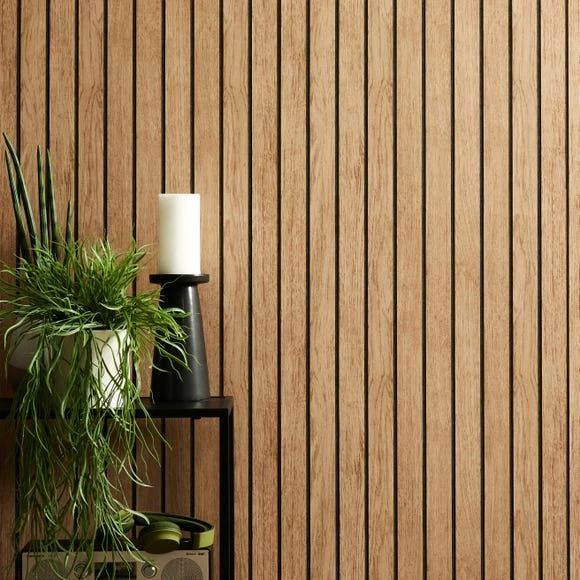 Dunelm Wooden Panel Natural Wallpaper 7 Dunelm Wooden Panel Natural Wallpaper - Image 5