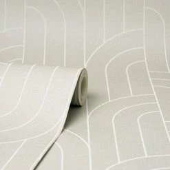 Dunelm Arches Grey Wallpaper -Modern Rugs Home 30782948 alt02