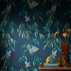 Natural History Museum Waterside Blue Wallpaper -Modern Rugs Home 30782968 alt04