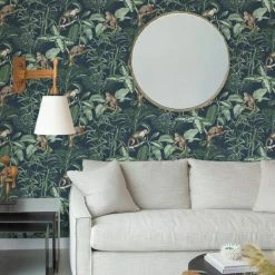 NuWallpaper Nu Wall Self Adhesive Jungle Luxe Navy Wallpaper