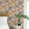 NuWallpaper Nu Wall Self Adhesive Tropical Floral Pink Wallpaper 1 NuWallpaper Nu Wall Self Adhesive Tropical Floral Pink Wallpaper -Modern Rugs Home 30782989