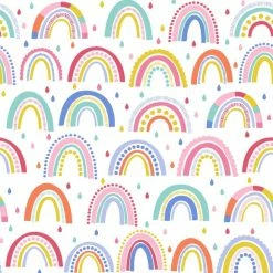NuWallpaper Nu Wall Self Adhesive Over The Rainbow Multi Wallpaper -Modern Rugs Home 30782991 alt01