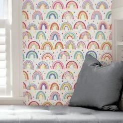 NuWallpaper Nu Wall Self Adhesive Over The Rainbow Multi Wallpaper -Modern Rugs Home 30782991 alt04