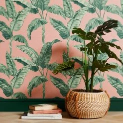 Dunelm Banana Leaf Pink Wallpaper 9 Dunelm Banana Leaf Pink Wallpaper -Modern Rugs Home 30783000 alt03