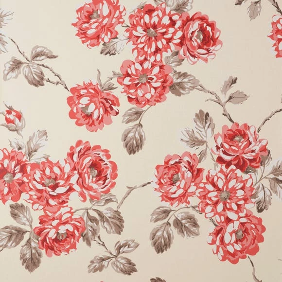 Dunelm Ashbourne Red Wallpaper 4 Dunelm Ashbourne Red Wallpaper - Image 2