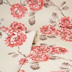 Dunelm Ashbourne Red Wallpaper 9 Dunelm Ashbourne Red Wallpaper -Modern Rugs Home 30783002 alt02