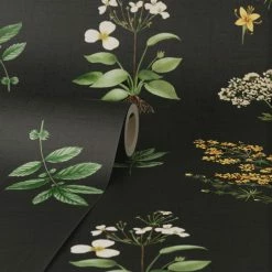 Natural History Museum Marsh Botanical Black Wallpaper 8 Natural History Museum Marsh Botanical Black Wallpaper -Modern Rugs Home 30783030 alt02