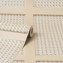 Dunelm Cane Panel Natural Wallpaper -Modern Rugs Home 30783046 alt02