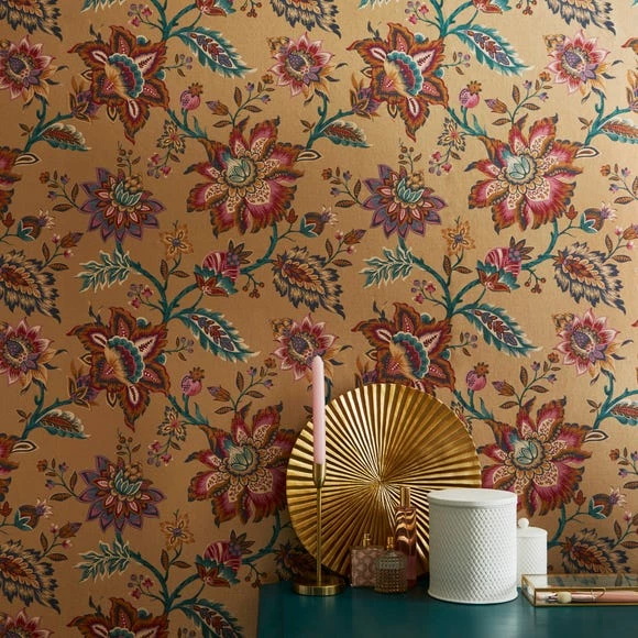 Dunelm Jacobean Gold Wallpaper 7 Dunelm Jacobean Gold Wallpaper - Image 5