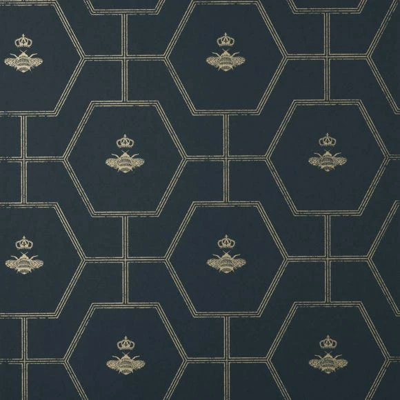 Dorma Heritage Bee Navy Wallpaper 4 Dorma Heritage Bee Navy Wallpaper - Image 2