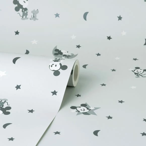 Disney Mickey Mouse Stars And Moon Grey Wallpaper 5 Disney Mickey Mouse Stars And Moon Grey Wallpaper - Image 3