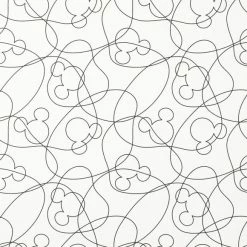 Disney Mickey Mouse Linear Mono Wallpaper 8 Disney Mickey Mouse Linear Mono Wallpaper -Modern Rugs Home 30783098 alt01