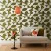 Elements Retro Geo Olive Wallpaper 2 Elements Retro Geo Olive Wallpaper -Modern Rugs Home 30783101