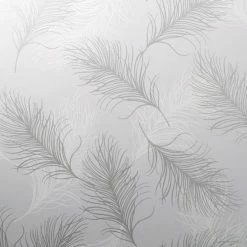 Dunelm Feather Silver Wallpaper 6 Dunelm Feather Silver Wallpaper -Modern Rugs Home 30783104 alt01