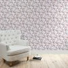 Dunelm Honesty Mauve Floral Wallpaper
