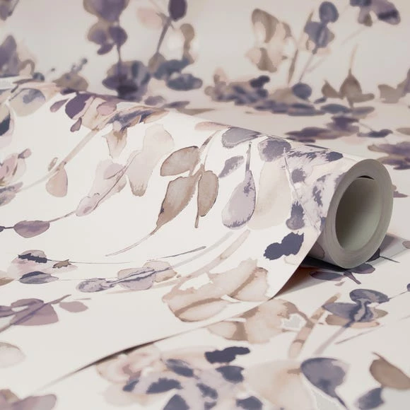 Dunelm Honesty Mauve Floral Wallpaper 4 Dunelm Honesty Mauve Floral Wallpaper - Image 2