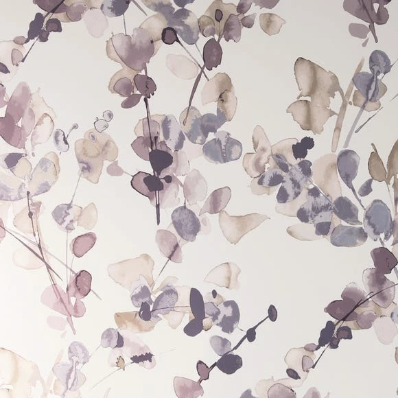 Dunelm Honesty Mauve Floral Wallpaper 5 Dunelm Honesty Mauve Floral Wallpaper - Image 3