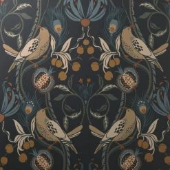 Dunelm Havisham Navy Wallpaper -Modern Rugs Home 30783116 alt01