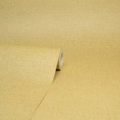 Dunelm Luna Soft Ochre Wallpaper -Modern Rugs Home 30783145 alt01