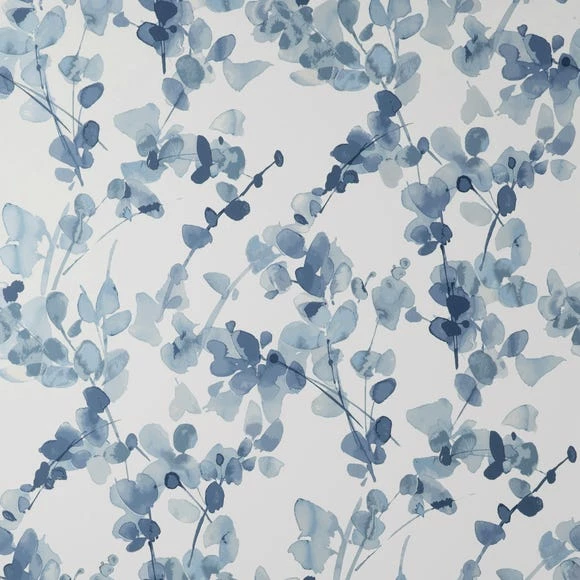 Dunelm Honesty Blue Wallpaper 4 Dunelm Honesty Blue Wallpaper - Image 2