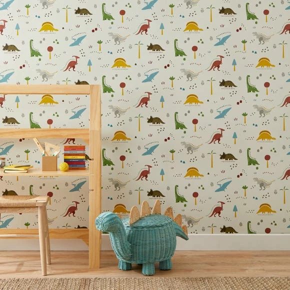 Dunelm Dinosaur Multi Wallpaper 3 Dunelm Dinosaur Multi Wallpaper