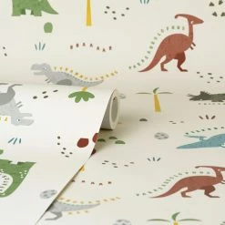 Dunelm Dinosaur Multi Wallpaper 9 Dunelm Dinosaur Multi Wallpaper -Modern Rugs Home 30783152 alt02