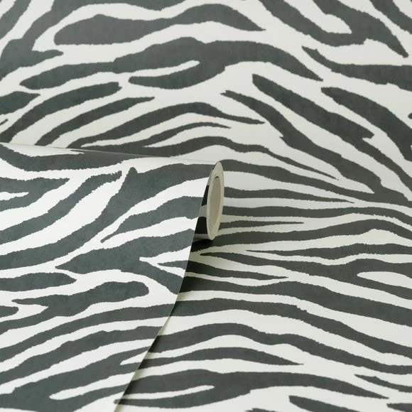Dunelm Zebra Monochrome Wallpaper 5 Dunelm Zebra Monochrome Wallpaper - Image 3