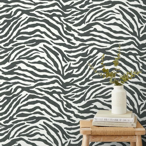 Dunelm Zebra Monochrome Wallpaper 6 Dunelm Zebra Monochrome Wallpaper - Image 4