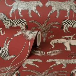 Dunelm Safari Walk Russet Wallpaper -Modern Rugs Home 30789468 alt04