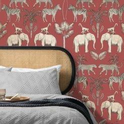 Dunelm Safari Walk Russet Wallpaper -Modern Rugs Home 30789468 alt05