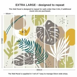 Dunelm Tropical Abstract Mural 9 Dunelm Tropical Abstract Mural -Modern Rugs Home 30790392 alt04