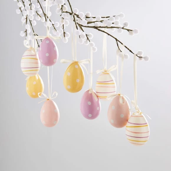 Dunelm Pack Of 9 Hanging Egg Decorations 3 Dunelm Pack Of 9 Hanging Egg Decorations