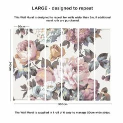 Dunelm Floral Wall Mural 10 Dunelm Floral Wall Mural -Modern Rugs Home 30792492 alt03