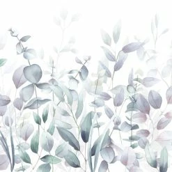 Dunelm Watercolour Leaves Mural -Modern Rugs Home 30792496 alt04