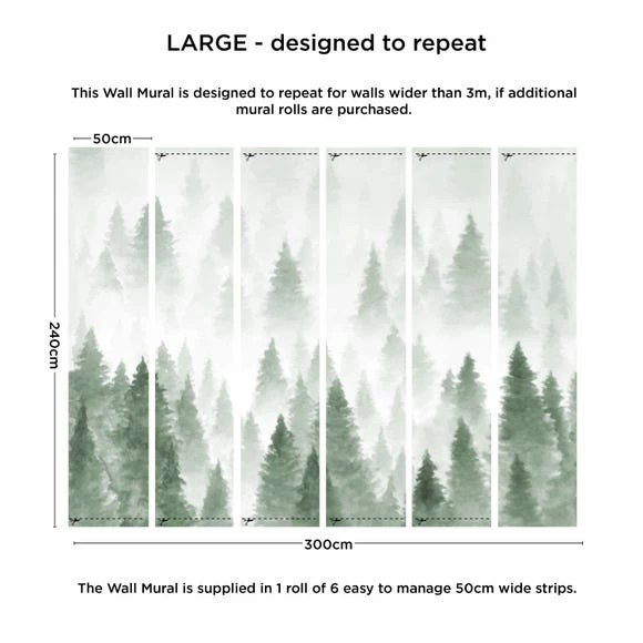 Dunelm Pine Forest Mural 6 Dunelm Pine Forest Mural - Image 4