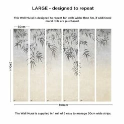 Dunelm Ombre Leaf Mural -Modern Rugs Home 30792514 alt03