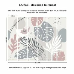 Dunelm Tropical Abstract Mural 10 Dunelm Tropical Abstract Mural -Modern Rugs Home 30792520 alt03