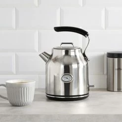 Dunelm Retro Stainless Steel Kettle 1.7L