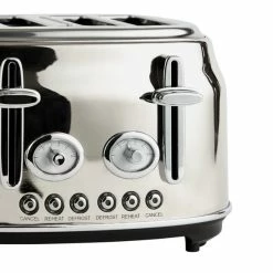Dunelm Retro Stainless Steel 4 Slice Toaster 8 Dunelm Retro Stainless Steel 4 Slice Toaster -Modern Rugs Home 30794945 alt02