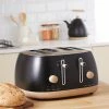 Dunelm Churchgate Matt Black 4 Slice Toaster 1 Dunelm Churchgate Matt Black 4 Slice Toaster -Modern Rugs Home 30794949