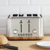 Dunelm Porary Brushed Stainless Steel 4 Slice Toaster 2 Dunelm Porary Brushed Stainless Steel 4 Slice Toaster -Modern Rugs Home 30794951