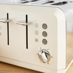 Dunelm Spectrum Cream 4 Slice Toaster 7 Dunelm Spectrum Cream 4 Slice Toaster -Modern Rugs Home 30794953 alt01