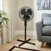 Dunelm 16inch Black Pedestal Fan 1 Dunelm 16inch Black Pedestal Fan -Modern Rugs Home 30795407